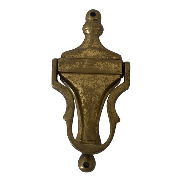 Antique Old Solid Brass Small Mini Miniature Door Knocker Handle Hardware - Picture 1 of 5